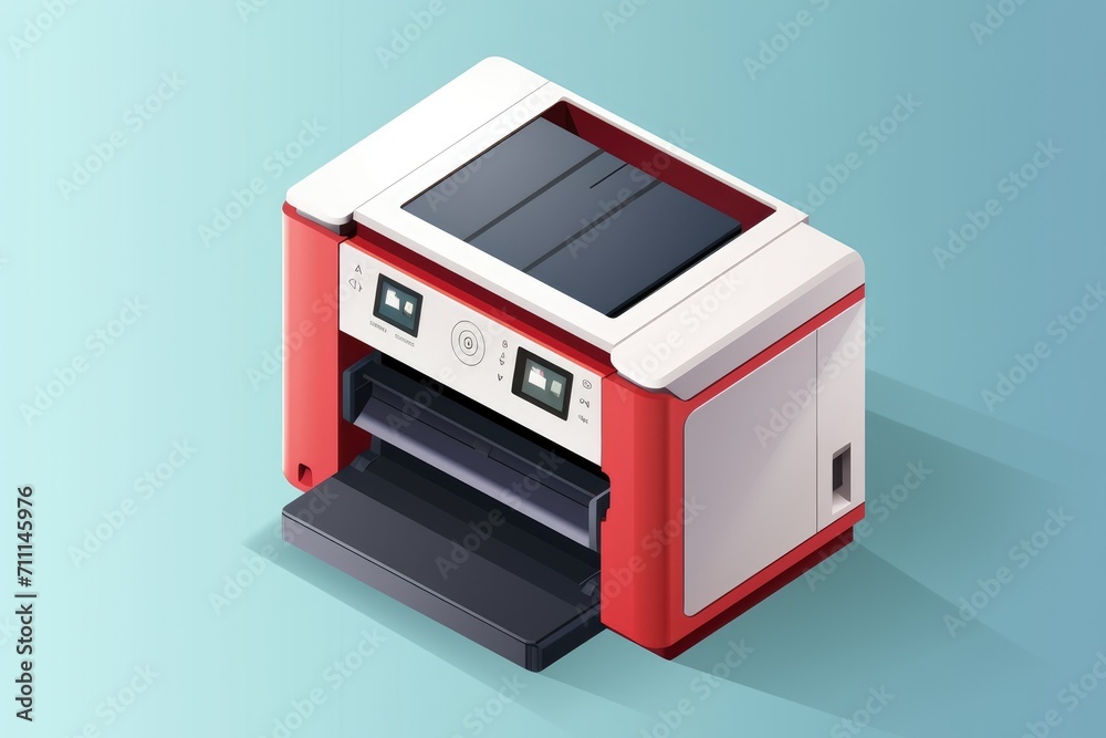 Office photocopier icon in 3D style Office photocopier icon in 3D style