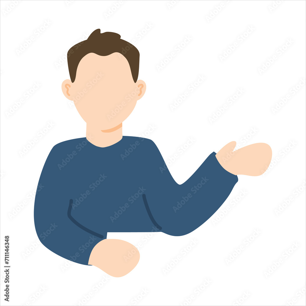 The Man Spreads His Hands, a Gesture of Excuse Me The Man Spreads His Hands, a Gesture of Excuse Me