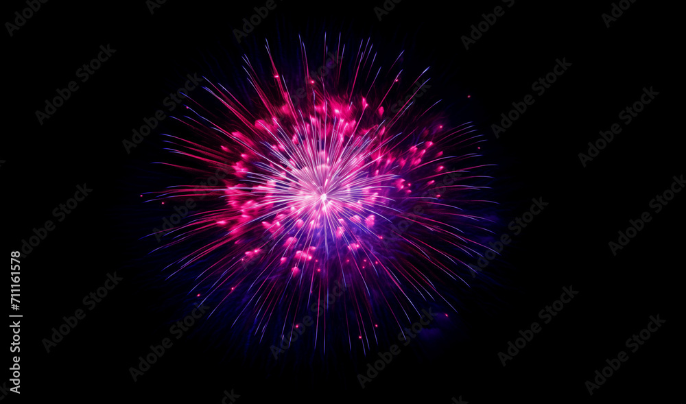 isolated fireworks colorful at dark black background celebration 