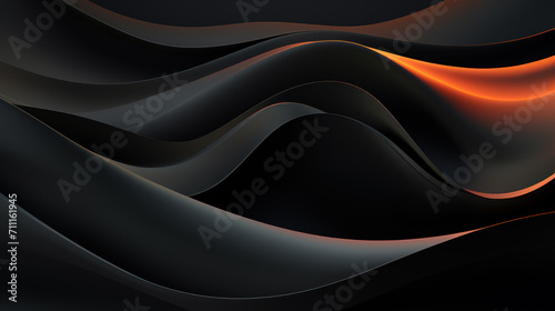 Luxury geometric natural wave shapes abstract darkness futuristic design. Elegant exclusive design for invitation, wallpaper, greeting, banners, brochures, booklets, advertising. Generative AI