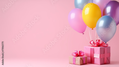 Gift box background with copy space for Christmas gifts, holidays or birthdays