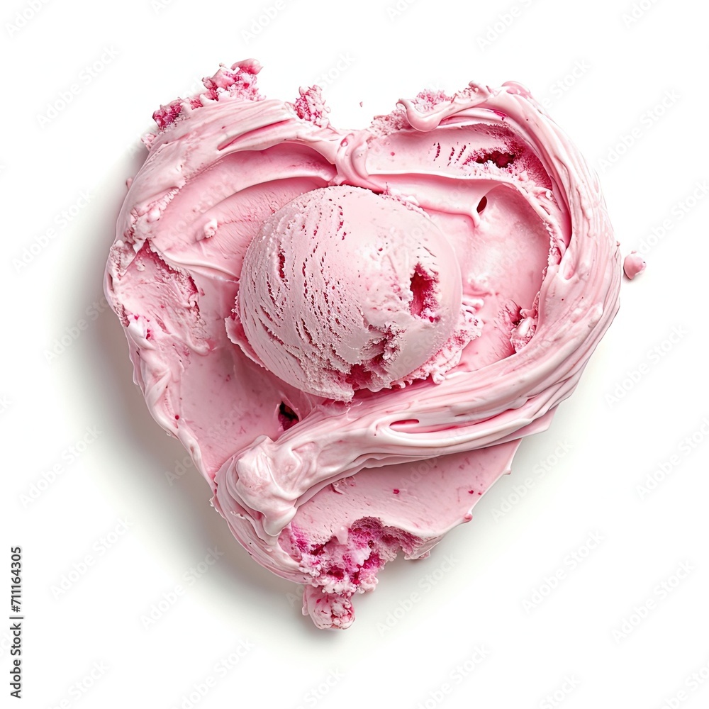 Fototapeta premium Ice Cream Heart Shape