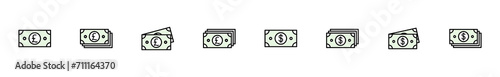 Money icon set. Money vector icon.