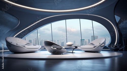 interior design for futuristic modern illustration © growth.co