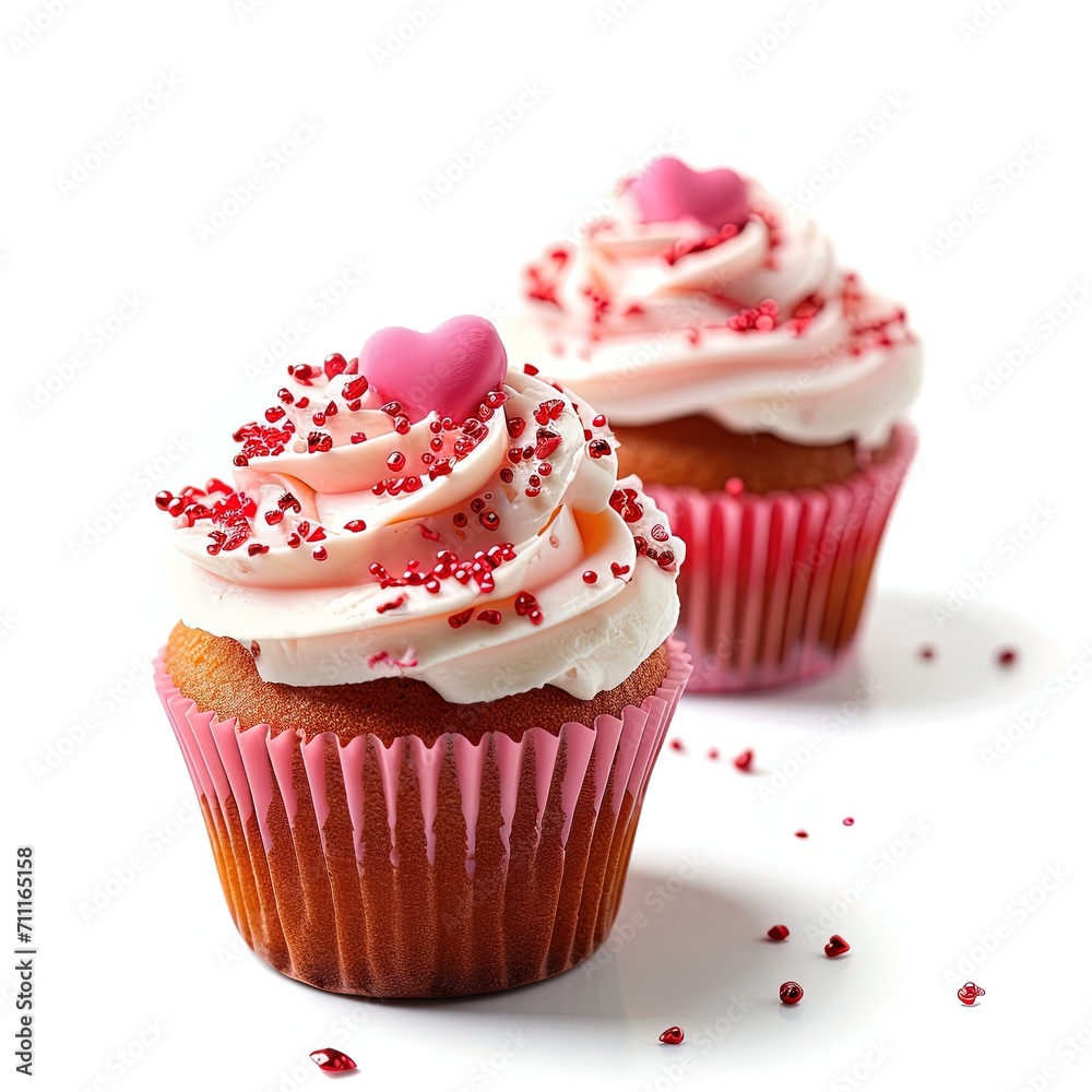 Cupcake Muffin with love shape on top