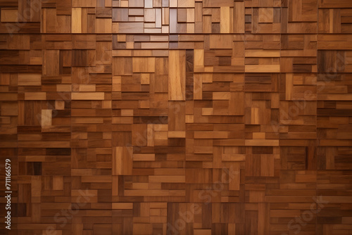 Wood Glazed and Polished Deco Wall for Wallpaper or Background Generative AI
