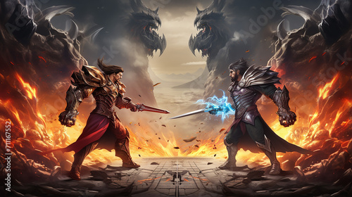 versus vs fight battle. screen background design photo