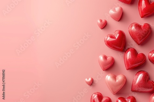 Illustrate a minimalist valentine's day background. Generative AI.