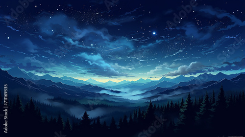 pixel art night starry sky