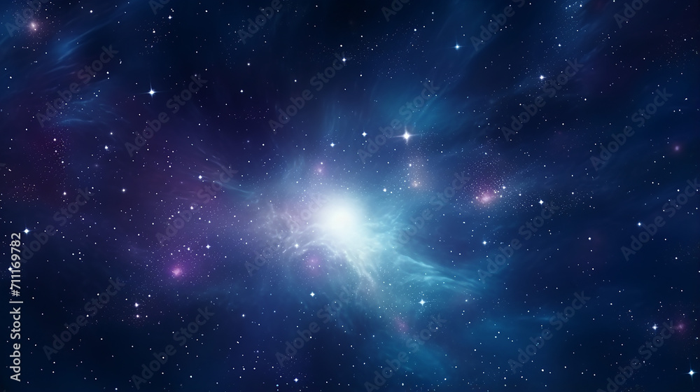 Fototapeta premium nebula and star light shining blur background in the universe infinity space