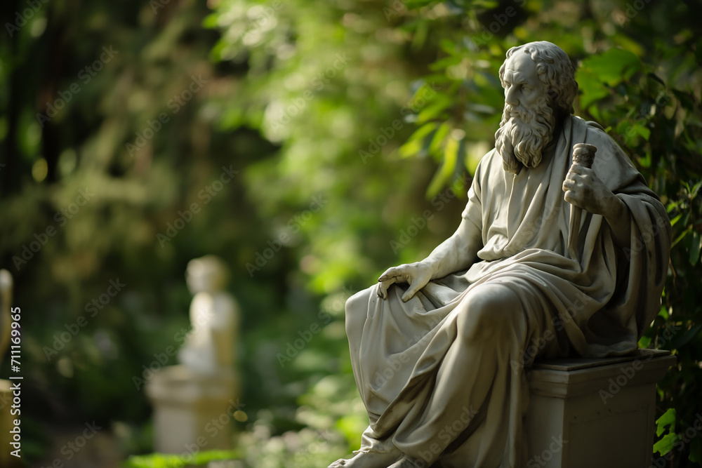 statue of a greeks god in a garden statue of a greeks god in a garden