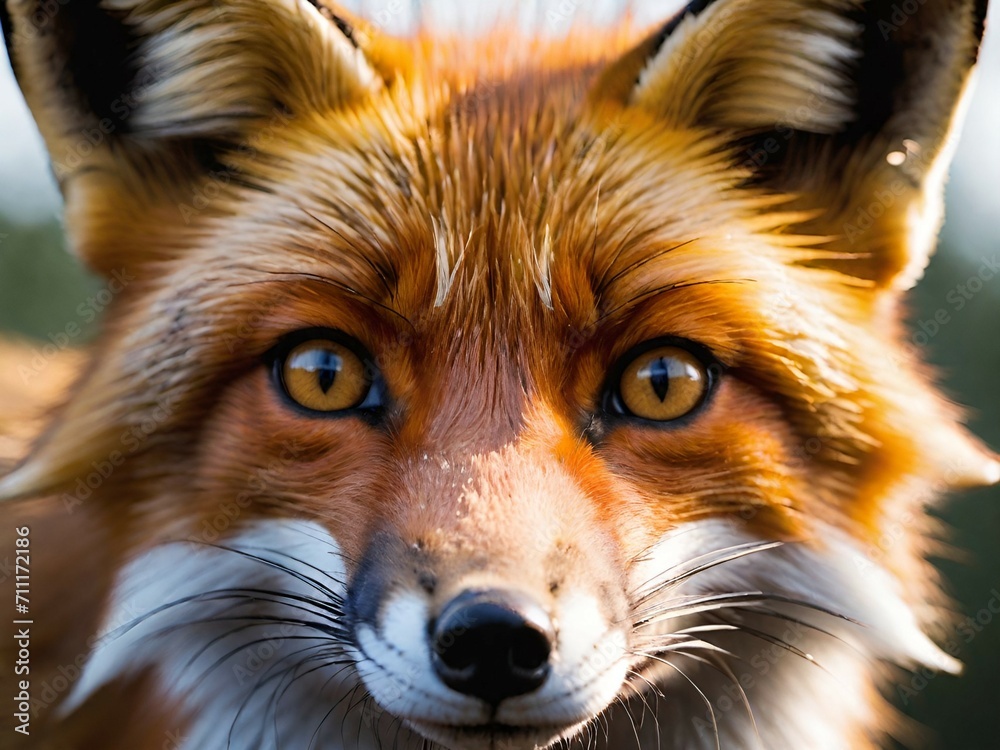 Obraz premium red fox in the forest