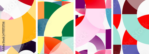Set of circle lines poster backgrounds. Vector illustration For Wallpaper, Banner, Background, Card, Book Illustration, landing page