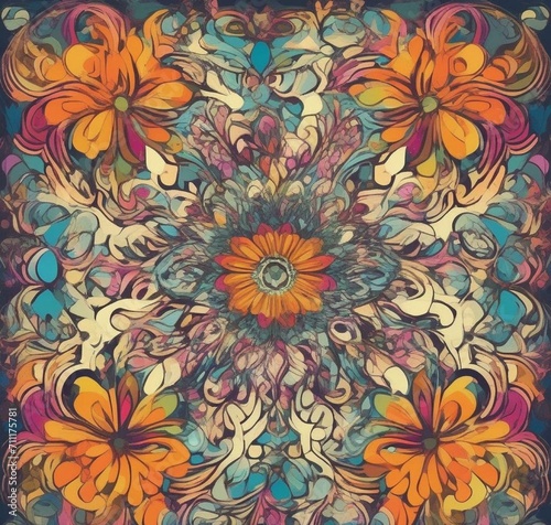 seamless floral exciting pattern