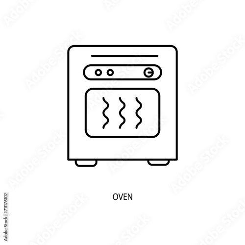 oven concept line icon. Simple element illustration. oven concept outline symbol design.