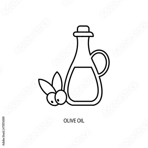 olive oil concept line icon. Simple element illustration. olive oil concept outline symbol design.