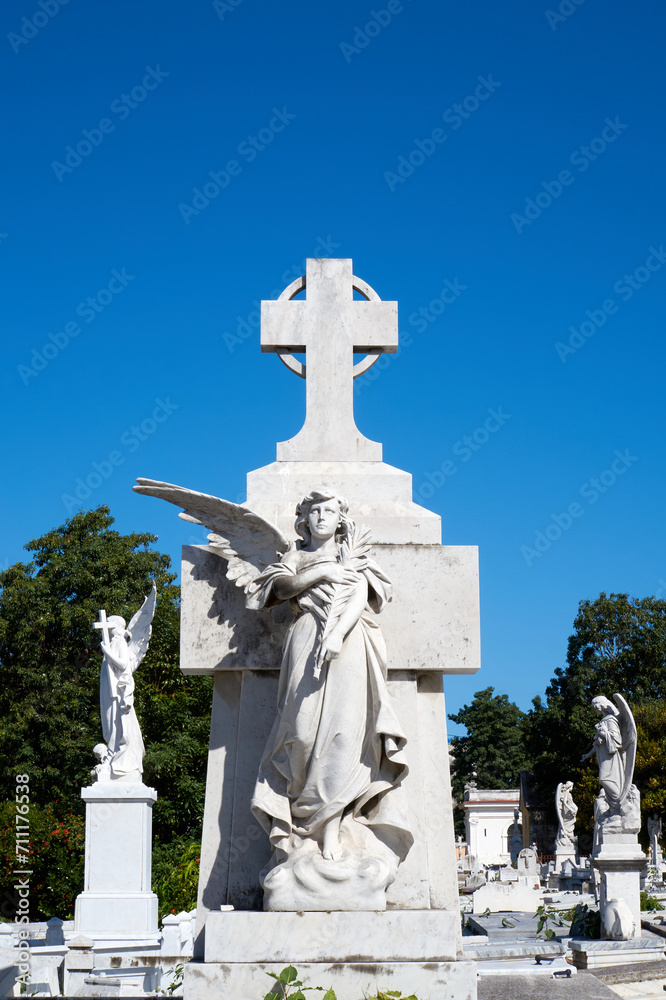 The Colón cemetery is declared a National Monument of Cuba. With its 57 hectares, it is the most important cemetery in the country. It has a large number of sculptural and architectural works, which i The Colón cemetery is declared a National Monument of Cuba. With its 57 hectares, it is the most important cemetery in the country. It has a large number of sculptural and architectural works, which i
