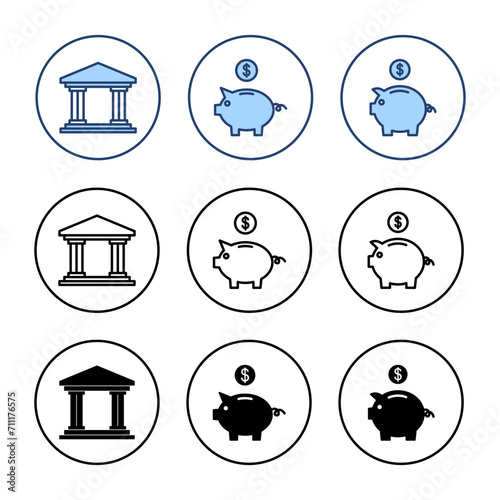 Bank icon vector. Bank sign and symbol, museum, university
