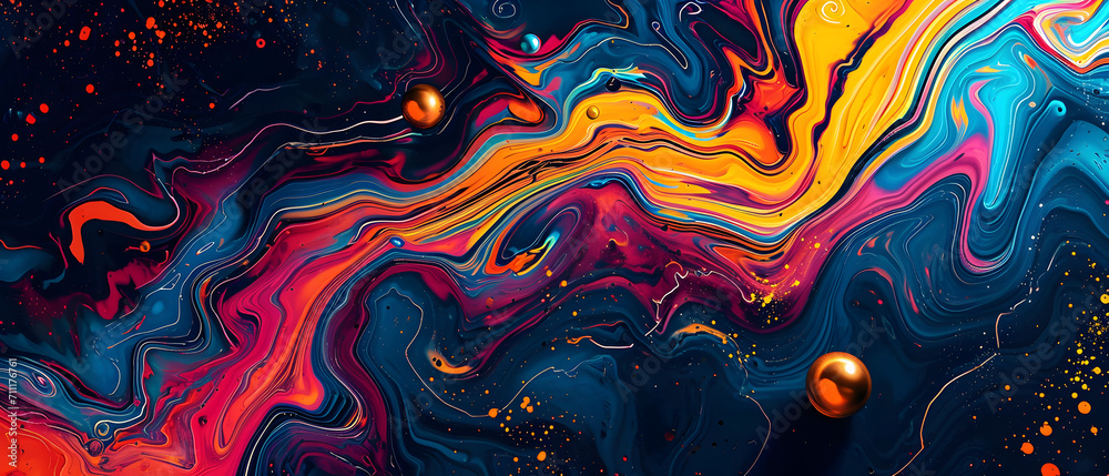 A vibrant explosion of modern abstract art, showcasing a mesmerizing blend of colorful swirls and intricate fractal patterns A vibrant explosion of modern abstract art, showcasing a mesmerizing blend of colorful swirls and intricate fractal patterns