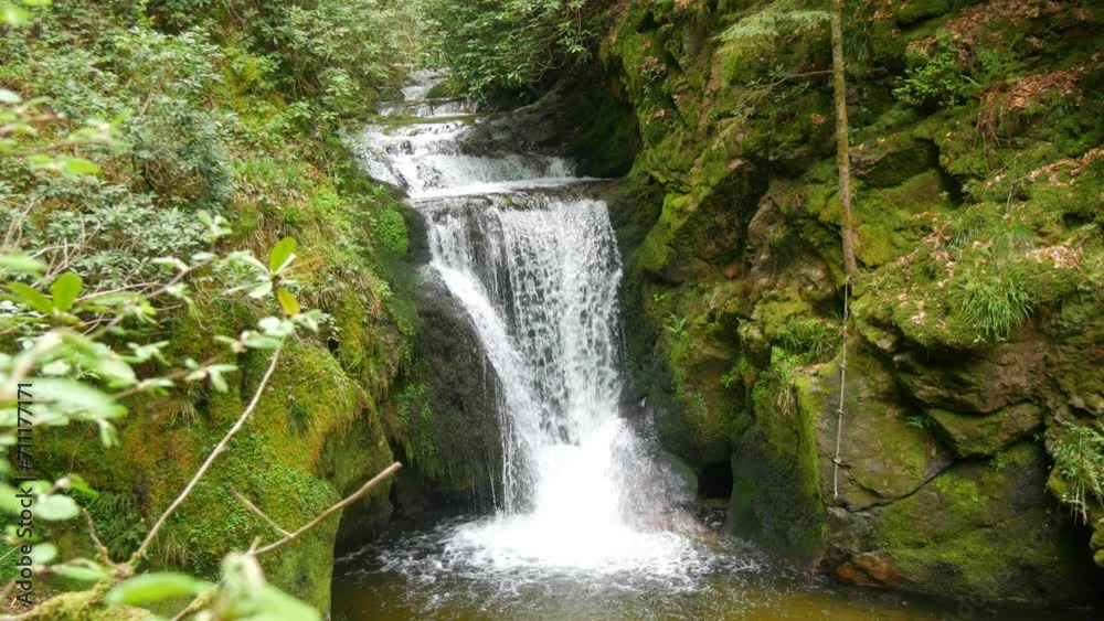 Beautiful mountain waterfall Geroldsauer in the Black Forest, Germany, Baden Wurttemberg. Pure clear spring water Beautiful mountain waterfall Geroldsauer in the Black Forest, Germany, Baden Wurttemberg. Pure clear spring water