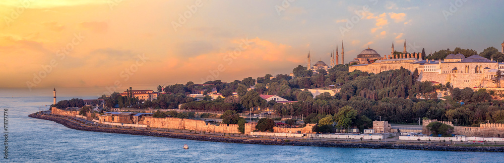 View of Istanbul Bosphorus on sunrise.