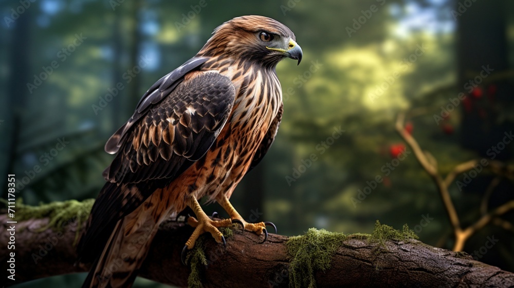Majestic Eagle Gazing Intensely into the Distance - AI-Generative