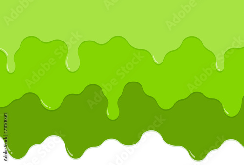 フレーム素材_垂れた液体_黄緑