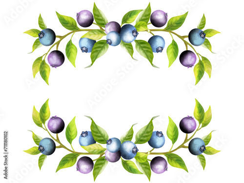 ブルーべりのフレーム