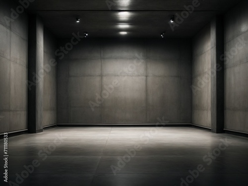 Abstract empty concrete interior room, exterior wall, wallpaper and background, for product ads	