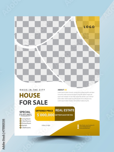  modern real estate house property flyer template design