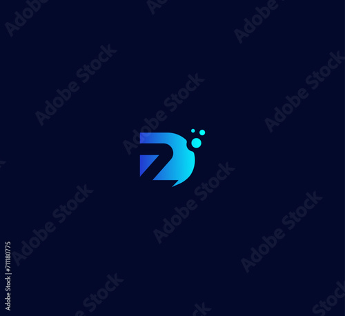 ZD, DZ letter logo design template elements. Modern abstract digital alphabet letter logo. Vector illustration. New Modern logo.