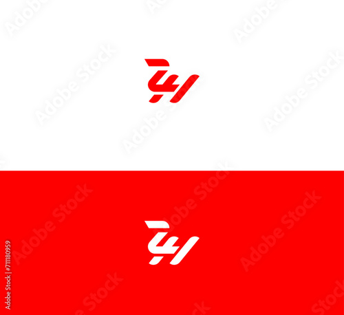 ZH, HZ letter logo design template elements. Modern abstract digital alphabet letter logo. Vector illustration. New Modern logo. photo