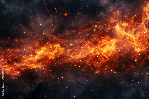 A Fiery Nebula in Space