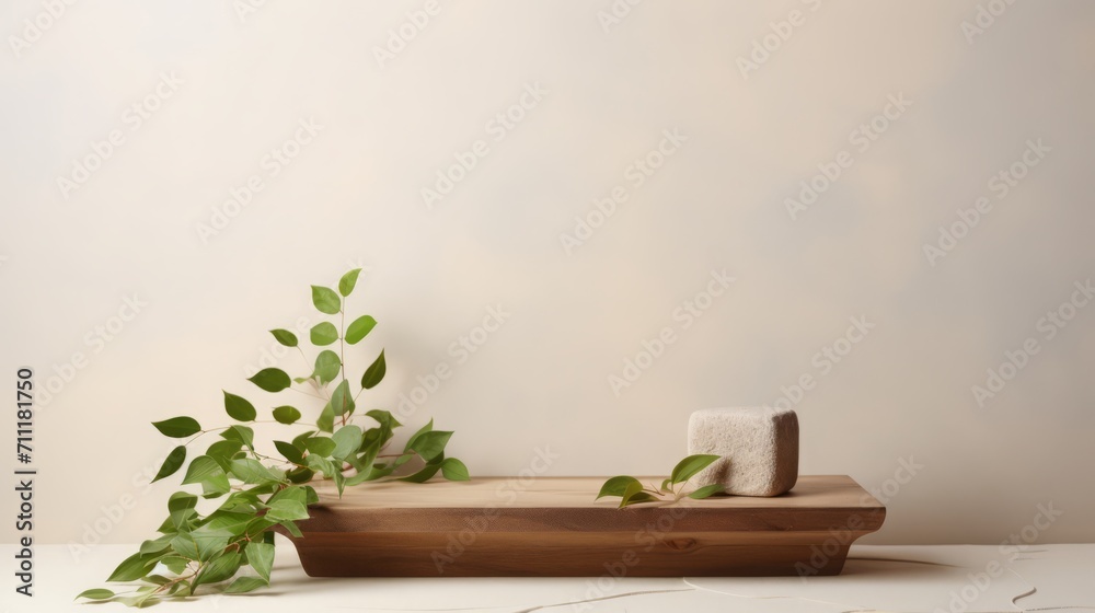 Elegant Display Stand Amidst Nature Green Beauty Elegant Display Stand Amidst Nature Green Beauty