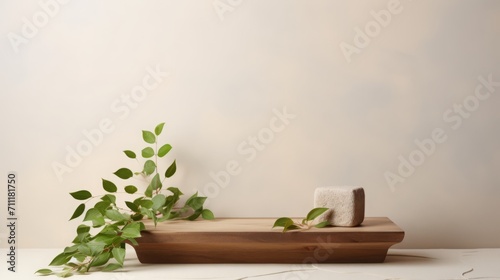 Elegant Display Stand Amidst Nature Green Beauty
