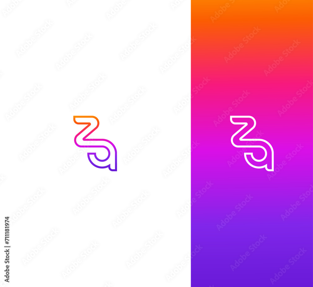 Naklejka premium ZQ, QZ letter logo design template elements. Modern abstract digital alphabet letter logo. Vector illustration. New Modern logo.