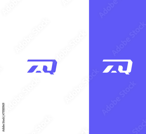 ZQ, QZ letter logo design template elements. Modern abstract digital alphabet letter logo. Vector illustration. New Modern logo. photo