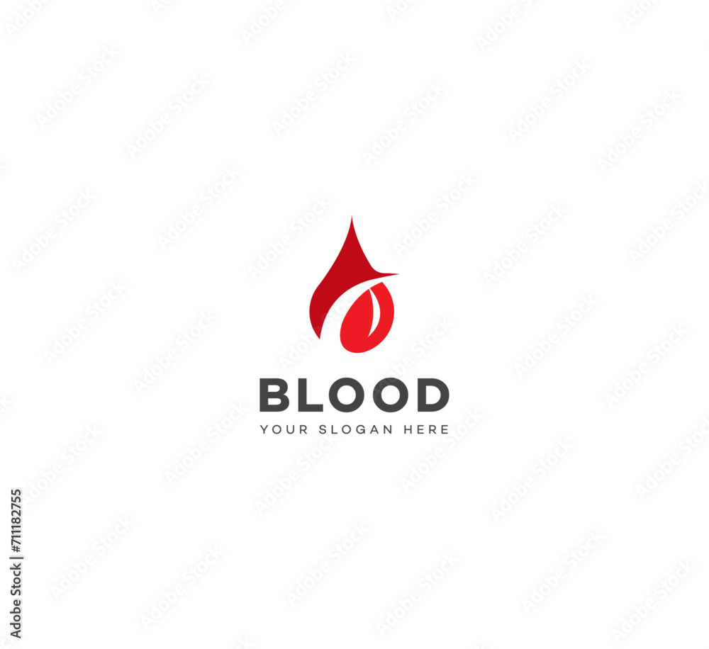 Modern Dlood logo design vector template. Blood Donation Logo template.