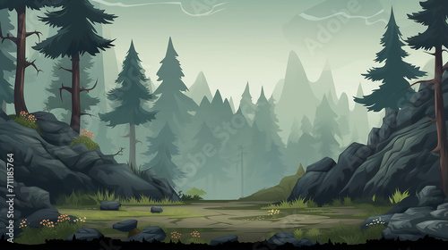 forest game background 2d application design photo
