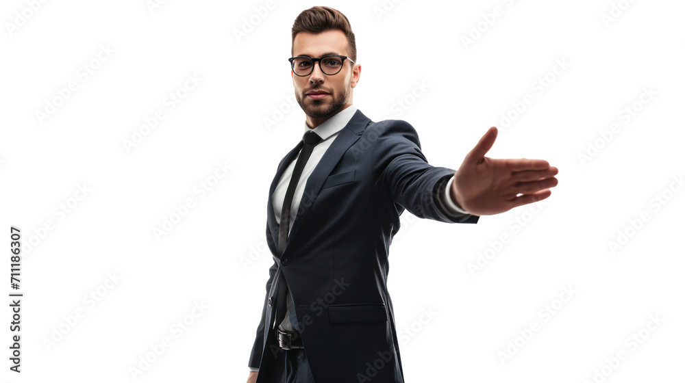 Smart businessman standing with confidence isolated on background. Smart businessman standing with confidence isolated on background.