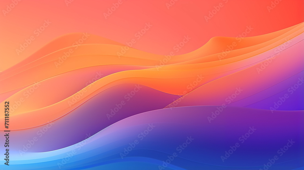 minimalist landscape background with wavy line