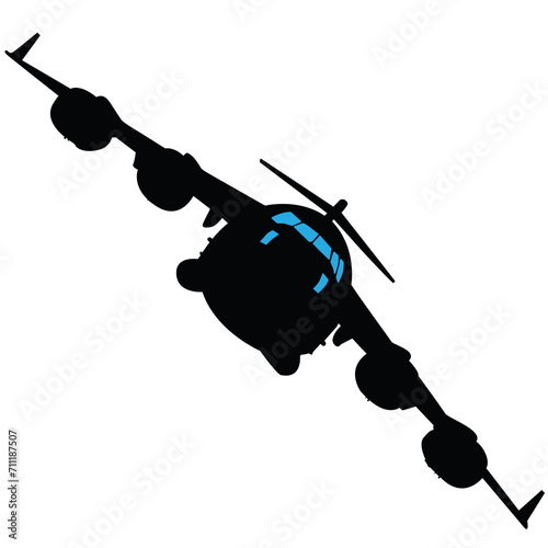 A military airlift transport jet aircraft