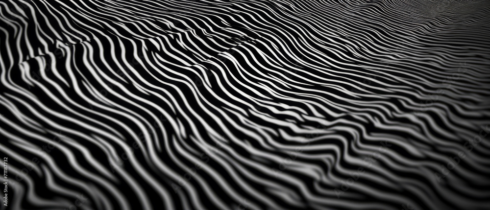 Monochromatic Zebra Pattern Waves