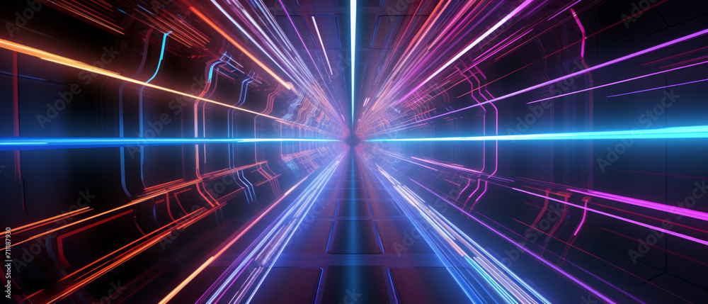 Neon Light Speed Tunnel