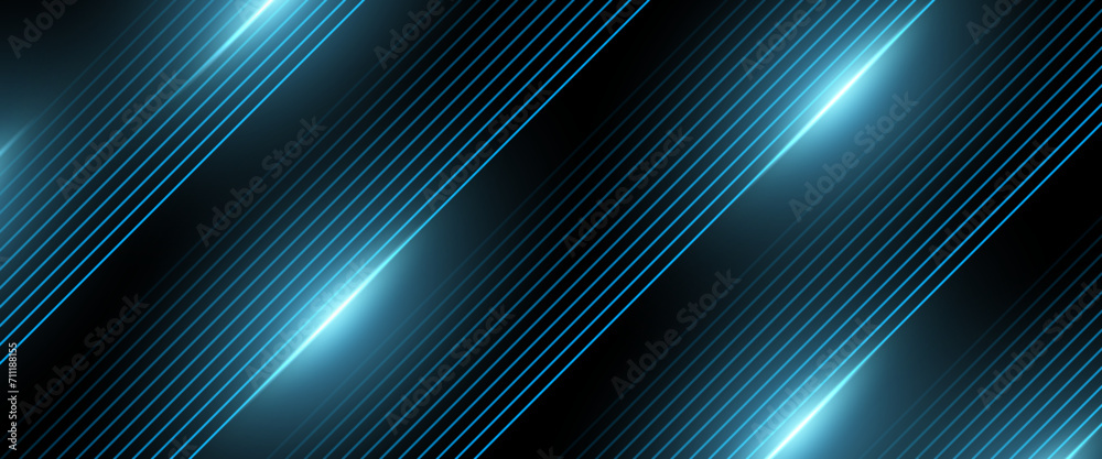 Blue and black vector abstract modern futuristic 3D line banner with shapes. Modern shiny lines. Futuristic technology concept template. Vector illustration Blue and black vector abstract modern futuristic 3D line banner with shapes. Modern shiny lines. Futuristic technology concept template. Vector illustration