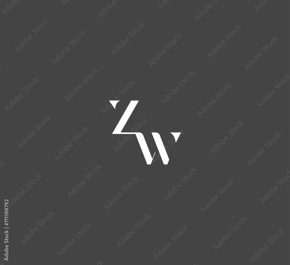 ZW, WZ, W Z and Z W join letter logo design template elements. Modern abstract digital alphabet letter logo. Vector illustration. New Modern logo. ZW, WZ, W Z and Z W join letter logo design template elements. Modern abstract digital alphabet letter logo. Vector illustration. New Modern logo.