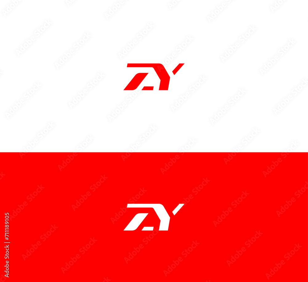 ZY, YZ letter logo design template elements. Modern abstract digital alphabet letter logo. Vector illustration. New Modern logo.