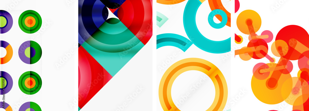 Circles and rings geometric backgrounds. Posters for wallpaper, business card, cover, poster, banner, brochure, header, website Circles and rings geometric backgrounds. Posters for wallpaper, business card, cover, poster, banner, brochure, header, website
