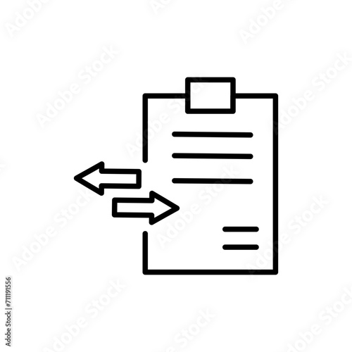 Shipping report outline icons, minimalist vector illustration ,simple transparent graphic element .Isolated on white background