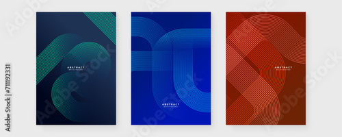 Colorful colourful vector abstract modern line futuristic tech poster. Modern cover template for annual report, flyer, brochure, presentation, poster, and catalog
